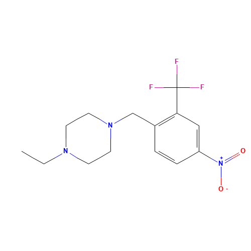 1-ethyl-4-[[4-nitro-2-(trifluoromethyl)phenyl]methyl]piperazine (CAS: 859027-20-6) - Related Chemical Product