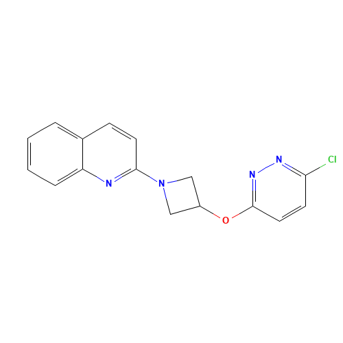 2-[3-(6-chloropyridazin-3-yl)oxyazetidin-1-yl]quinoline (CAS: 1350607-53-2) - Chemical Structure and Molecular Formula 