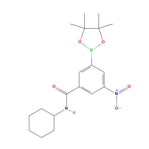 N-cyclohexyl-3-nitro-5-(4,4,5,5-tetramethyl-1,3,2-dioxaborolan-2-yl)benzamide (CAS: 1309978-67-3) - Related Chemical Product