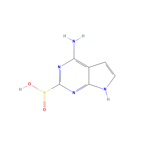 4-amino-7H-pyrrolo[2,3-d]pyrimidine-2-sulfinic acid (CAS: 1027082-25-2) - Chemical Structure and Molecular Formula 