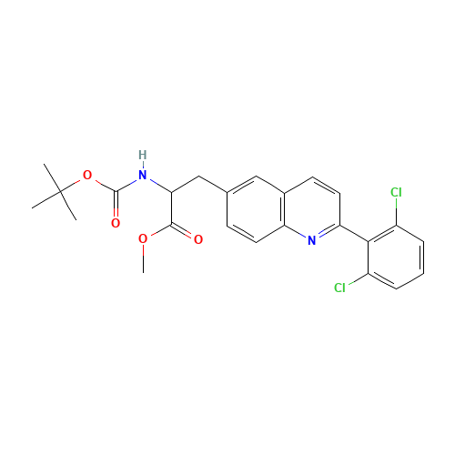 methyl 3-[2-(2,6-dichlorophenyl)quinolin-6-yl]-2-[(2-methylpropan-2-yl)oxycarbonylamino]propanoate (CAS: 623144-13-8) - Related Chemical Product