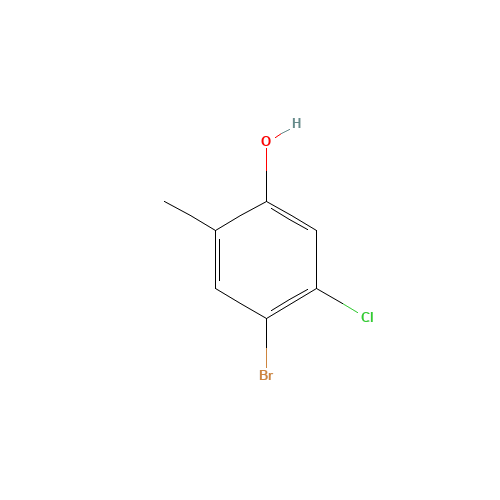 4-bromo-5-chloro-2-methylphenol (CAS: 1092460-50-8) - Chemical Structure and Molecular Formula 