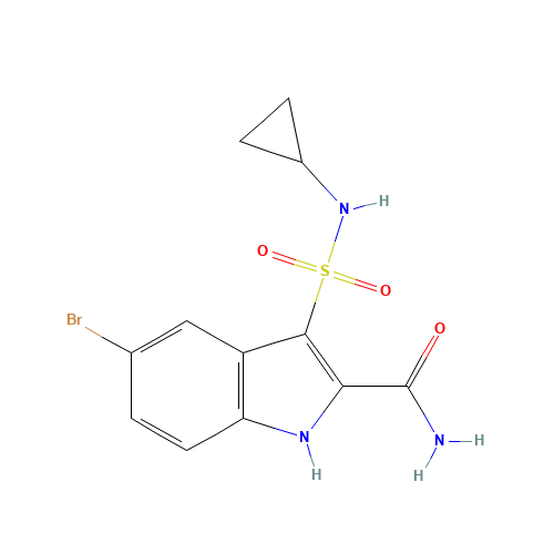 5-bromo-3-(cyclopropylsulfamoyl)-1H-indole-2-carboxamide (CAS: 660413-98-9) - Related Chemical Product