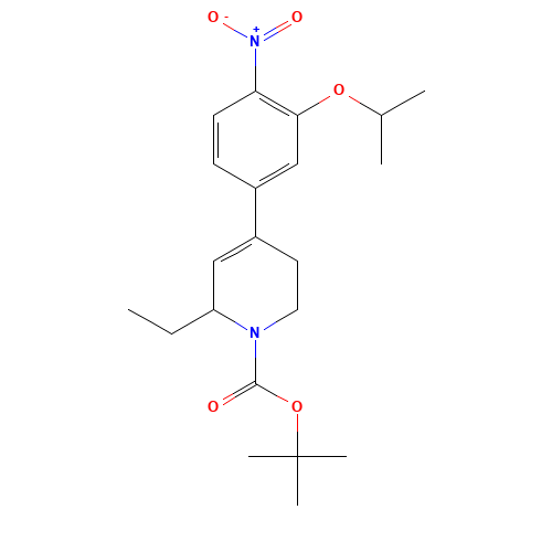 tert-butyl 6-ethyl-4-(4-nitro-3-propan-2-yloxyphenyl)-3,6-dihydro-2H-pyridine-1-carboxylate (CAS: 1462950-52-2) - Related Chemical Product