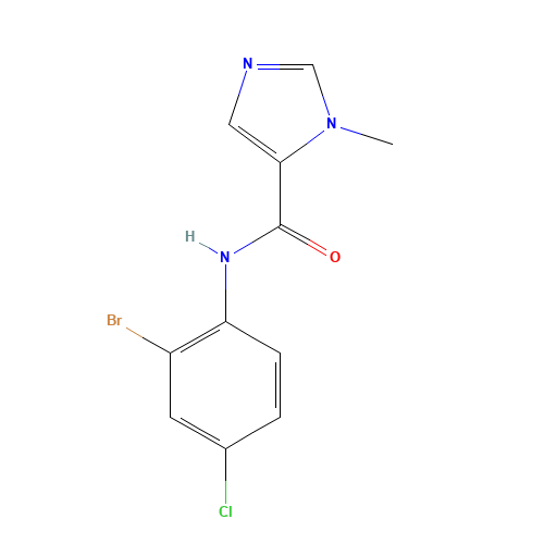 N-(2-bromo-4-chlorophenyl)-3-methylimidazole-4-carboxamide (CAS: 922706-78-3) - Related Chemical Product