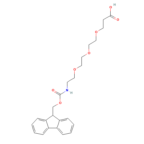 3-[2-[2-[2-(9H-fluoren-9-ylmethoxycarbonylamino)ethoxy]ethoxy]ethoxy]propanoic acid (CAS: 867062-95-1) - Related Chemical Product