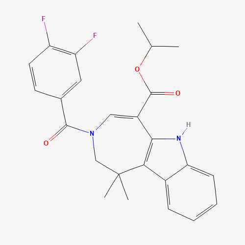 propan-2-yl 3-(3,4-difluorobenzoyl)-1,1-dimethyl-2,6-dihydroazepino[4,5-b]indole-5-carboxylate (CAS: 629664-81-9) - Related Chemical Product