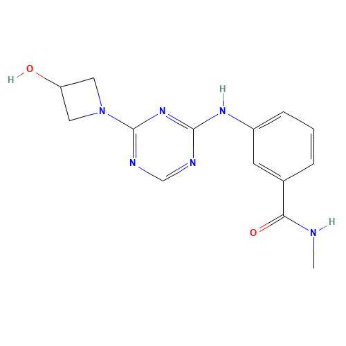 3-[[4-(3-hydroxyazetidin-1-yl)-1,3,5-triazin-2-yl]amino]-N-methylbenzamide (CAS: 1332300-46-5) - Related Chemical Product