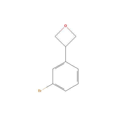 3-(3-bromophenyl)oxetane (CAS: 1044507-52-9) - Chemical Structure and Molecular Formula 