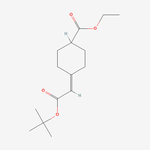ethyl 4-[2-[(2-methylpropan-2-yl)oxy]-2-oxoethylidene]cyclohexane-1-carboxylate (CAS: 218779-74-9) - Related Chemical Product