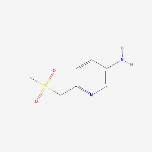 6-(methylsulfonylmethyl)pyridin-3-amine (CAS: 1419605-03-0) - Chemical Structure and Molecular Formula 