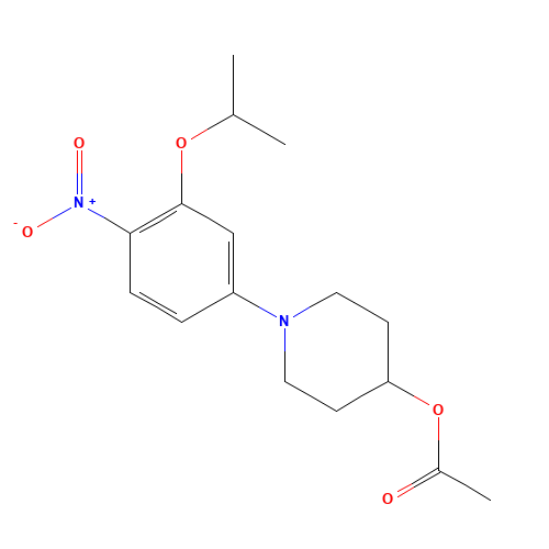 [1-(4-nitro-3-propan-2-yloxyphenyl)piperidin-4-yl] acetate (CAS: 1462950-76-0) - Related Chemical Product
