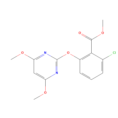 methyl 2-chloro-6-(4,6-dimethoxypyrimidin-2-yl)oxybenzoate (CAS: 113763-47-6) - Related Chemical Product