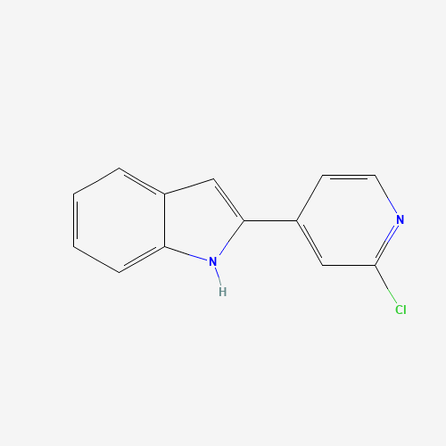 2-(2-chloropyridin-4-yl)-1H-indole (CAS: 1333340-19-4) - Chemical Structure and Molecular Formula 