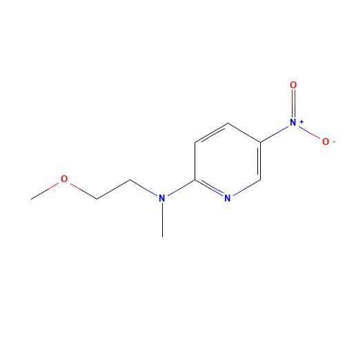 N-(2-methoxyethyl)-N-methyl-5-nitropyridin-2-amine (CAS: 1279083-88-3) - Chemical Structure and Molecular Formula 