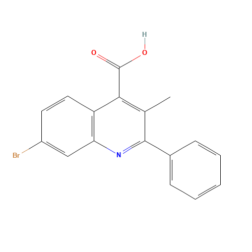7-bromo-3-methyl-2-phenylquinoline-4-carboxylic acid (CAS: 914654-51-6) - Chemical Structure and Molecular Formula 