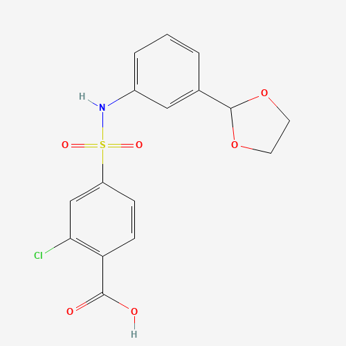 2-chloro-4-[[3-(1,3-dioxolan-2-yl)phenyl]sulfamoyl]benzoic acid (CAS: 1552310-61-8) - Related Chemical Product
