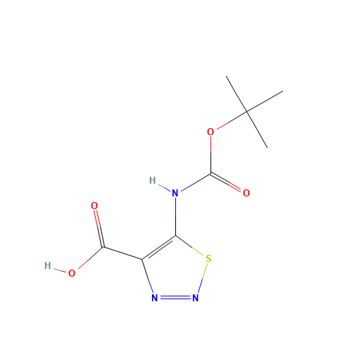 5-[(2-methylpropan-2-yl)oxycarbonylamino]thiadiazole-4-carboxylic acid (CAS: 1352200-26-0) - Related Chemical Product