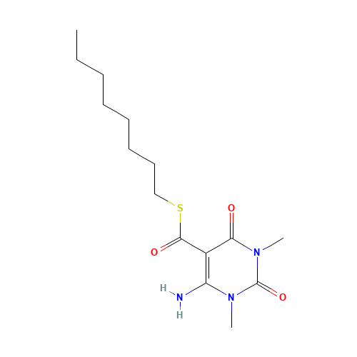 S-octyl 4-amino-1,3-dimethyl-2,6-dioxopyrimidine-5-carbothioate (CAS: 1187732-64-4) - Related Chemical Product
