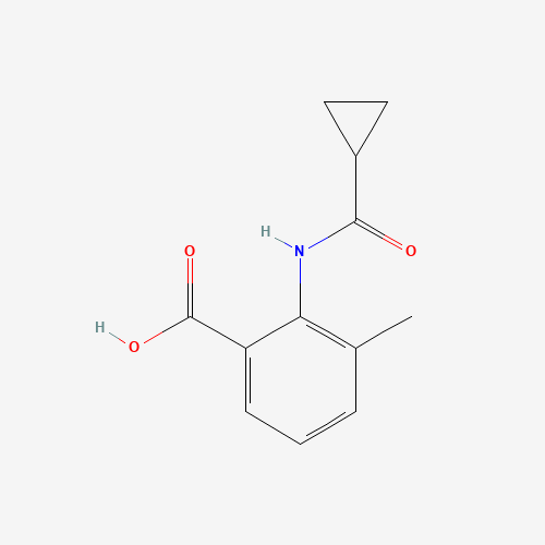 2-(cyclopropanecarbonylamino)-3-methylbenzoic acid (CAS: 926249-10-7) - Chemical Structure and Molecular Formula 