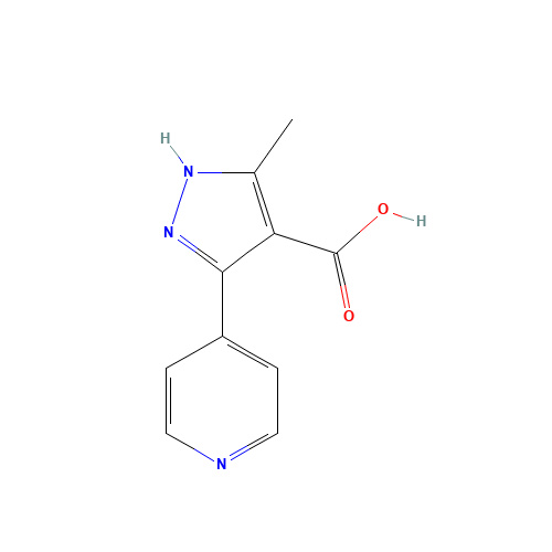 5-methyl-3-pyridin-4-yl-1H-pyrazole-4-carboxylic acid (CAS: 1429505-75-8) - Chemical Structure and Molecular Formula 