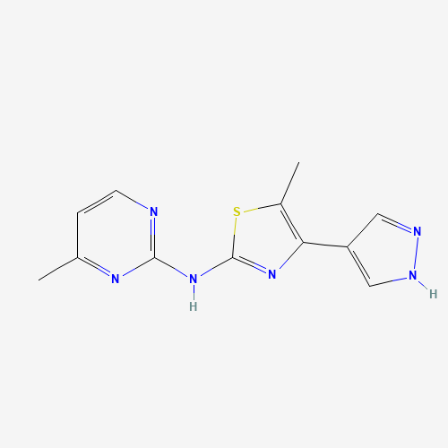 5-methyl-N-(4-methylpyrimidin-2-yl)-4-(1H-pyrazol-4-yl)-1,3-thiazol-2-amine (CAS: 1235318-89-4) - Related Chemical Product