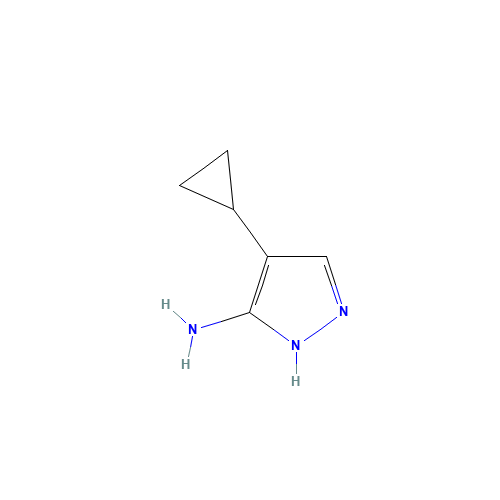 4-cyclopropyl-1H-pyrazol-5-amine (CAS: 673475-74-6) - Chemical Structure and Molecular Formula 