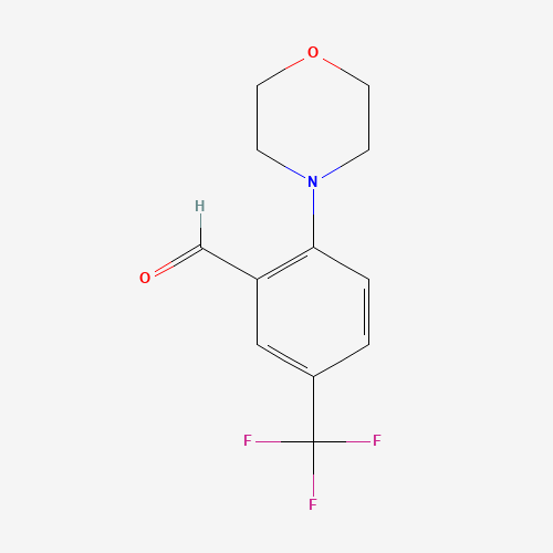 2-morpholin-4-yl-5-(trifluoromethyl)benzaldehyde (CAS: 886851-50-9) - Chemical Structure and Molecular Formula 