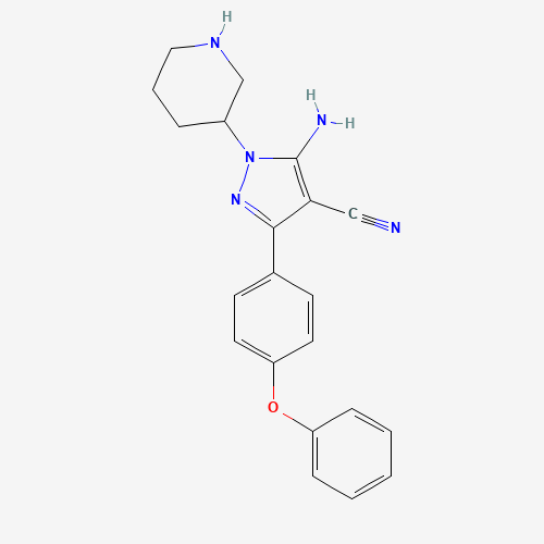5-amino-3-(4-phenoxyphenyl)-1-piperidin-3-ylpyrazole-4-carbonitrile (CAS: 1609467-44-8) - Related Chemical Product
