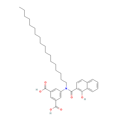 5-[(1-hydroxynaphthalene-2-carbonyl)-octadecylamino]benzene-1,3-dicarboxylic acid (CAS: 26639-29-2) - Related Chemical Product