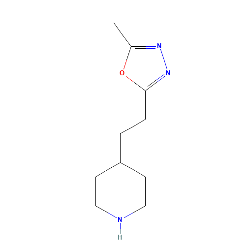2-methyl-5-(2-piperidin-4-ylethyl)-1,3,4-oxadiazole (CAS: 1263387-80-9) - Related Chemical Product