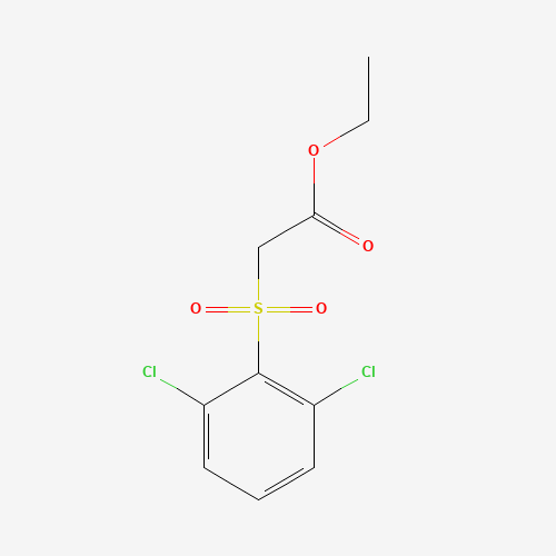 ethyl 2-(2,6-dichlorophenyl)sulfonylacetate (CAS: 1154228-17-7) - Chemical Structure and Molecular Formula 