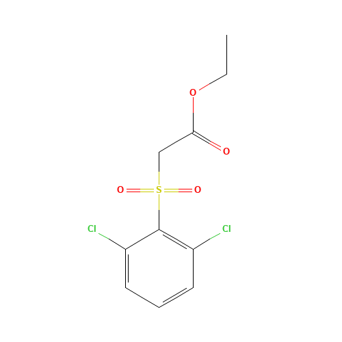 ethyl 2-(2,6-dichlorophenyl)sulfonylacetate (CAS: 1154228-17-7) - Chemical Structure and Molecular Formula 