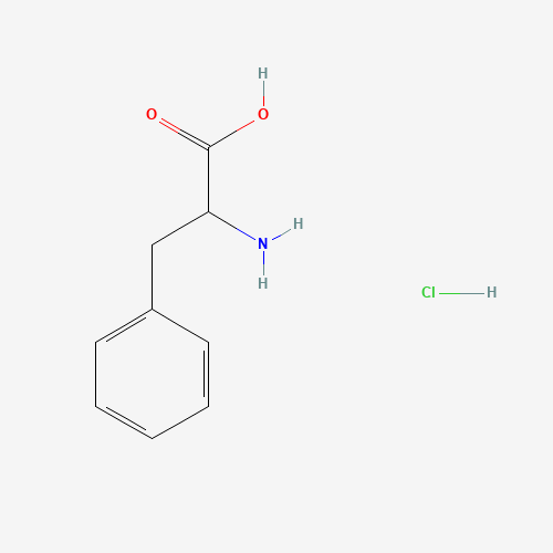 2-amino-3-phenylpropanoic acid;hydrochloride (CAS: 182287-50-9) - Chemical Structure and Molecular Formula 