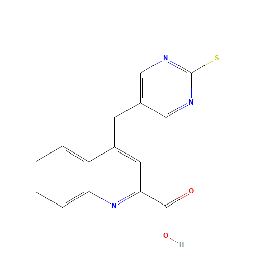 4-[(2-methylsulfanylpyrimidin-5-yl)methyl]quinoline-2-carboxylic acid (CAS: 1314143-30-0) - Related Chemical Product