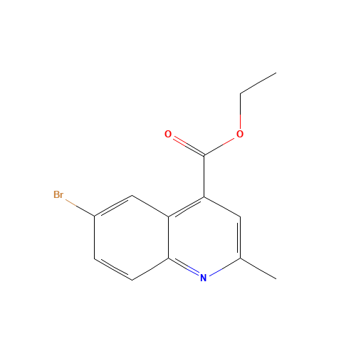 ethyl 6-bromo-2-methylquinoline-4-carboxylate (CAS: 62482-30-8) - Chemical Structure and Molecular Formula 