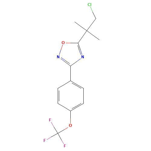 5-(1-chloro-2-methylpropan-2-yl)-3-[4-(trifluoromethoxy)phenyl]-1,2,4-oxadiazole (CAS: 680216-04-0) - Related Chemical Product