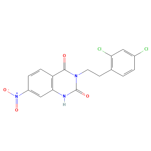 3-[2-(2,4-dichlorophenyl)ethyl]-7-nitro-1H-quinazoline-2,4-dione (CAS: 817555-07-0) - Related Chemical Product