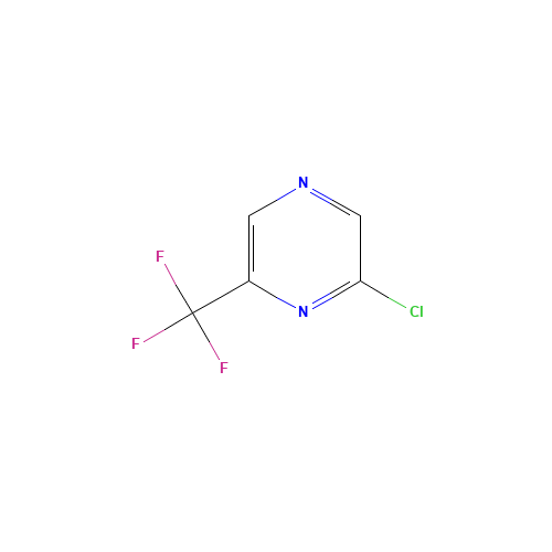 2-chloro-6-(trifluoromethyl)pyrazine (CAS: 61655-69-4) - Chemical Structure and Molecular Formula 