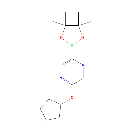 2-cyclopentyloxy-5-(4,4,5,5-tetramethyl-1,3,2-dioxaborolan-2-yl)pyrazine (CAS: 1315353-86-6) - Related Chemical Product