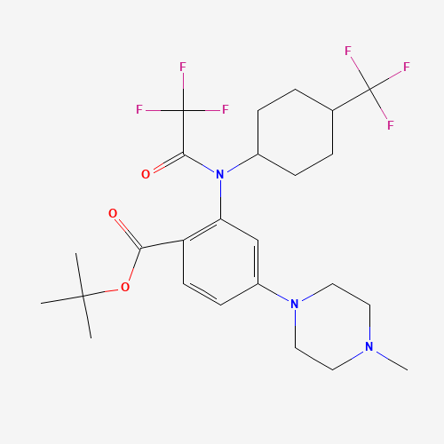 tert-butyl 4-(4-methylpiperazin-1-yl)-2-[(2,2,2-trifluoroacetyl)-[4-(trifluoromethyl)cyclohexyl]amino]benzoate (CAS: 1108746-12-8) - Related Chemical Product