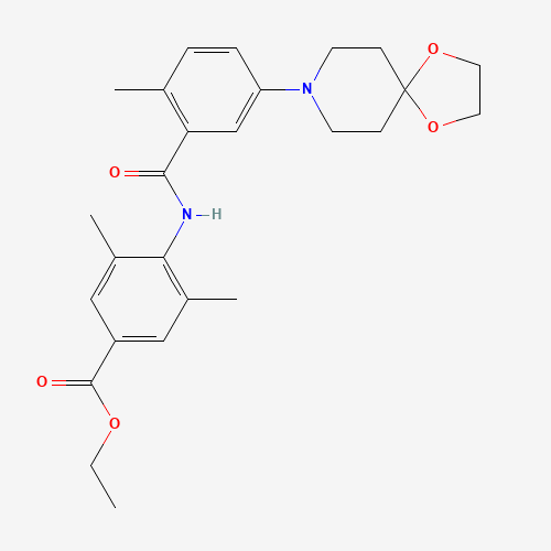 ethyl 4-[[5-(1,4-dioxa-8-azaspiro[4.5]decan-8-yl)-2-methylbenzoyl]amino]-3,5-dimethylbenzoate (CAS: 1529761-05-4) - Related Chemical Product
