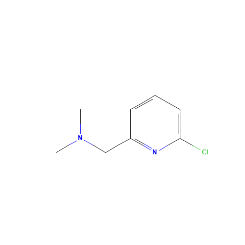 1-(6-chloropyridin-2-yl)-N,N-dimethylmethanamine (CAS: 63763-80-4) - Chemical Structure and Molecular Formula 