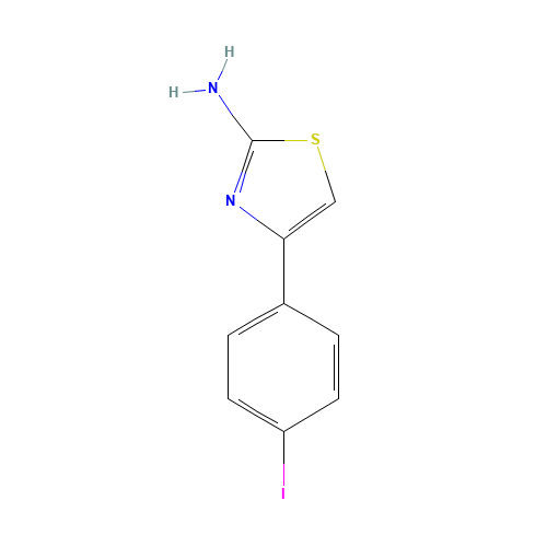 4-(4-iodophenyl)-1,3-thiazol-2-amine (CAS: 31699-14-6) - Chemical Structure and Molecular Formula 