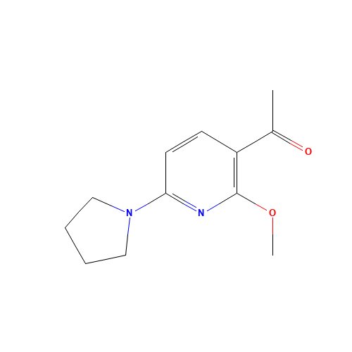 1-(2-methoxy-6-pyrrolidin-1-ylpyridin-3-yl)ethanone (CAS: 1228666-25-8) - Related Chemical Product