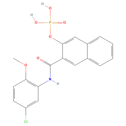 [3-[(5-chloro-2-methoxyphenyl)carbamoyl]naphthalen-2-yl] dihydrogen phosphate (CAS: 18228-16-5) - Related Chemical Product