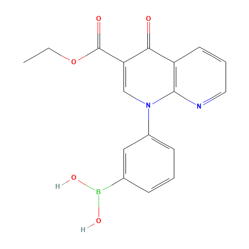 [3-(3-ethoxycarbonyl-4-oxo-1,8-naphthyridin-1-yl)phenyl]boronic acid (CAS: 694489-60-6) - Related Chemical Product