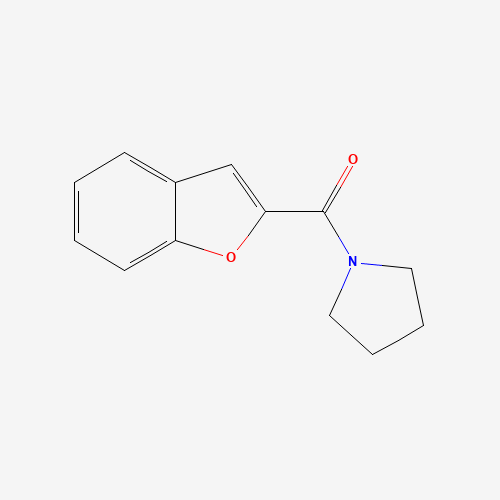 1-benzofuran-2-yl(pyrrolidin-1-yl)methanone (CAS: 92028-90-5) - Chemical Structure and Molecular Formula 