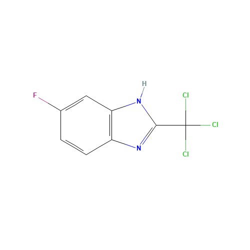 6-fluoro-2-(trichloromethyl)-1H-benzimidazole (CAS: 673487-34-8) - Chemical Structure and Molecular Formula 
