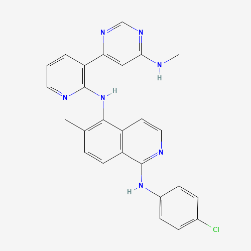 1-N-(4-chlorophenyl)-6-methyl-5-N-[3-[6-(methylamino)pyrimidin-4-yl]pyridin-2-yl]isoquinoline-1,5-diamine (CAS: 943605-77-4) - Related Chemical Product